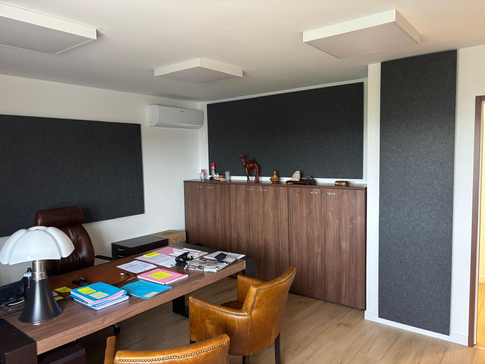 amélioration acoustique d'un bureau