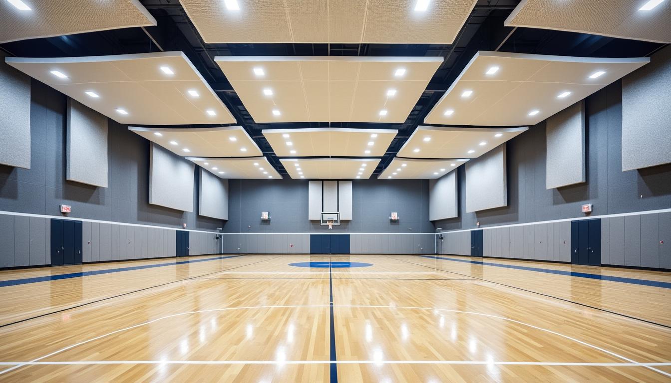 optimisez l'acoustique des grands espaces tels que gymnases, halls et open spaces grâce à nos solutions de correction acoustique efficaces et adaptées.