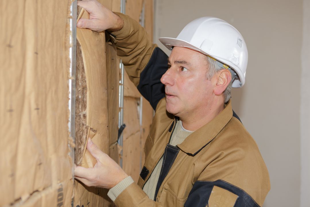 Ouvrier isole maison ITI par l'intérieur à Biganos