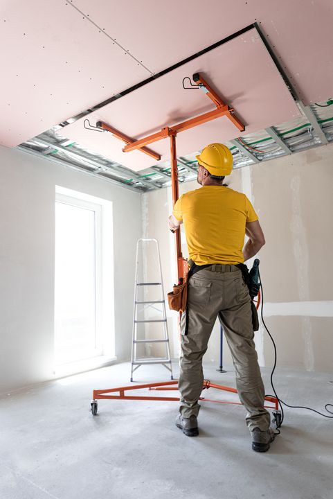 pose de plaque de platre incendie au plafond à mérignac