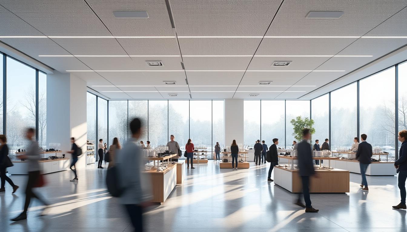 Plafond acoustique dans un commerce et local professionnel en Gironde et Charente-Maritime : normes, contraintes techniques et solutions d'isolation phonique.